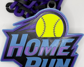 Home Run Softball Player Hype Chain for Tournaments, Youth Leagues.