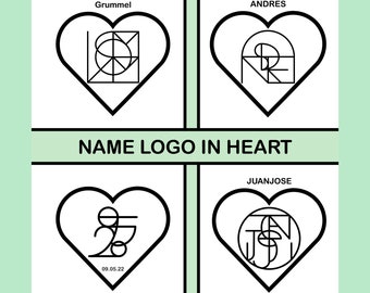 Name logo in Heart, Tattoo design, Valentines day gift for him, Tattoo idea, Tattoo SVG, Personalized Name Logo, Tattoo Logo Design