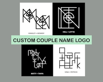 Custom - Personal Couple Name Logo - Poster! Gift for Couple, Name Logo, Monogram Logo, Name Tattoo, Couple Tattoo, Monogram Tattoo, TikTok