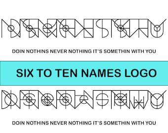 6-10 Names Logo, Custom Name Logo Design, Minimalist Logo, Name Logo SVG, Personalized Name Logo, Tattoo Logo Design