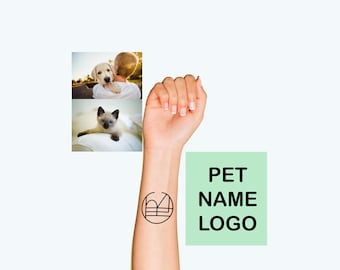 Pet Name Logo, Custom Pet Name, Pet Loss Gift , Pet Memorial Gift, Pet Name Sign