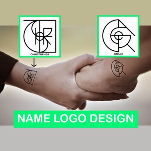 Custom Name Logo Design, Minimalist Logo, Name Logo SVG, Personalized Name Logo, Tattoo Logo Design