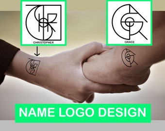 Custom Name Logo Design, Minimalist Logo, Name Logo SVG, Personalized Name Logo, Tattoo Logo Design