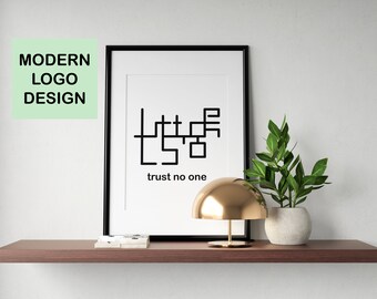 Modern Logo Design, Minimalist Logo, Minimal Modern Logo, Modernist Logo SVG, Personalized  Logo, Tattoo  Design, Motto designs