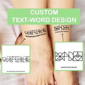 Custom Text Tattoos, Custom Quote, Words, Hashtag, Names Designs, Custom Word Design, Tattoo Design, Minimal Tattoo Design
