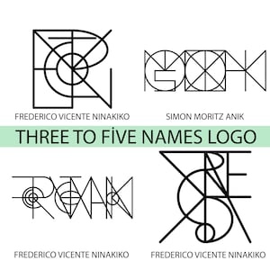 3-5 NOMBRES/PALABRAS, Archivos digitales de logotipos con nombre personalizado, Diseño de logotipos con nombre personalizado, Logotipo minimalista, Logotipos con nombre SVG, Diseño de logotipos de tatuajes
