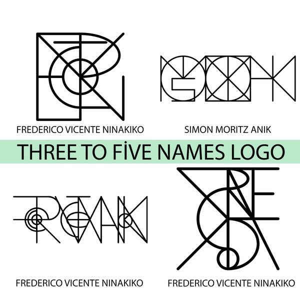 3-5 NAMEN/WOORDEN, gepersonaliseerde naam logo digitale bestanden, aangepaste naam logo ontwerp, minimalistisch logo, naam logo SVG, tattoo logo ontwerp