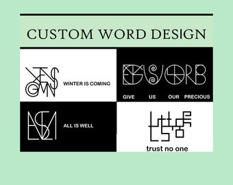 Custom Word Design, Tattoo Design, Minimal Tattoo Design, Text Logo Designs, Name Logo Design, Logo SVG