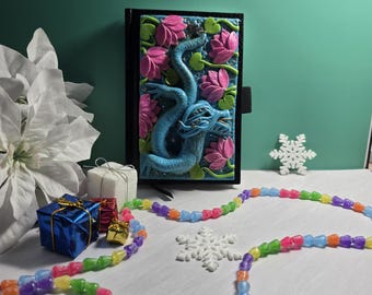 Hand Sculpted snake Journal: Polymer Clay Fantasy Notebook