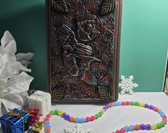 Polymer clay journal/sketchbook steampunk fish, Handmade notebook,  fantasy,  special occasion