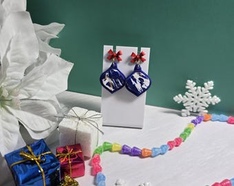 Christmas ornament  Clay Earrings