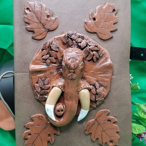 Polymer clay elephant journal