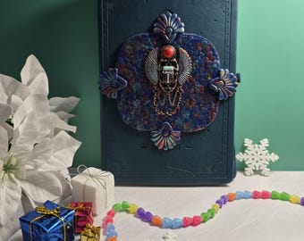 Polymer clay journal/sketchbook egyptian