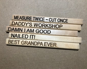 Custom Engraved Carpenter Pencil, Gifts for Dad, Contractor Gift, Father Gift, Personalized Gifts, Woodworker, Gift for Him or Her