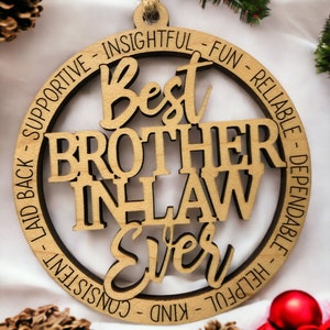 Brother In Law . Mother In Law . Father In Law . Sister In Law . Son In Law Daughter In Law . Family In Law . Christmas Ornament . Ornament