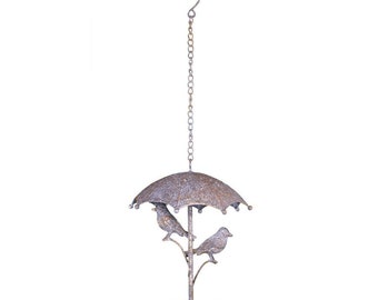 Baignoire pour oiseaux ronde en fer, vasque pour oiseaux circulaire de style vintage pour décoration de jardin et de terrasse