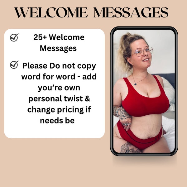 Onlyfans Welcome Messages Etsy