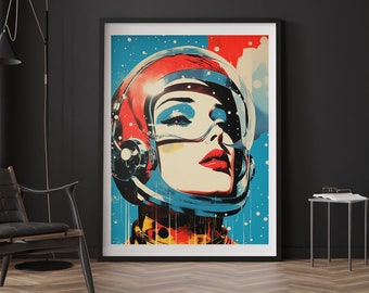 Retro Space Art Print | Groovy Surreal Framed Poster
