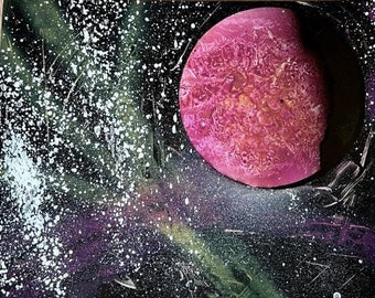 Solar System Spray Paint Art