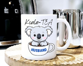 Koala-Tea Ceramic Mug for Valentines Day - Funny Koala Coffee Mug for Christmas or Birthday - Joke Gifts for Husband