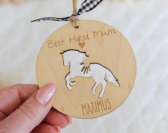 Best Pet Parent Personalised Wooden Decoration - Unusual Keepsake Gift for Horse Lover - Horse, Donkey, Llama, Chicken, Cow