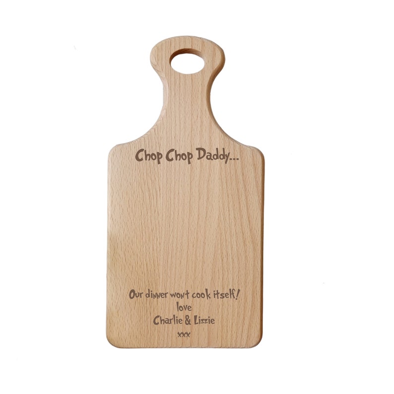 Funny Gift from Child/Children Personalised Beech Chopping Board Unique Birthday Gift A Thoughtful Father's Day Gift zdjęcie 3