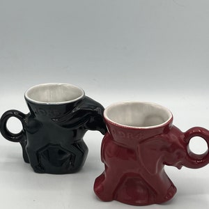 Frankoma Desert Gold Hot Toddy Tall Coffee Mugs Cups #26DC - Ruby Lane