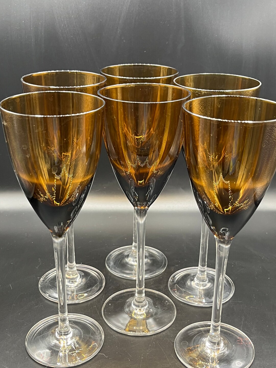 Amber Wine Glasses Etsy