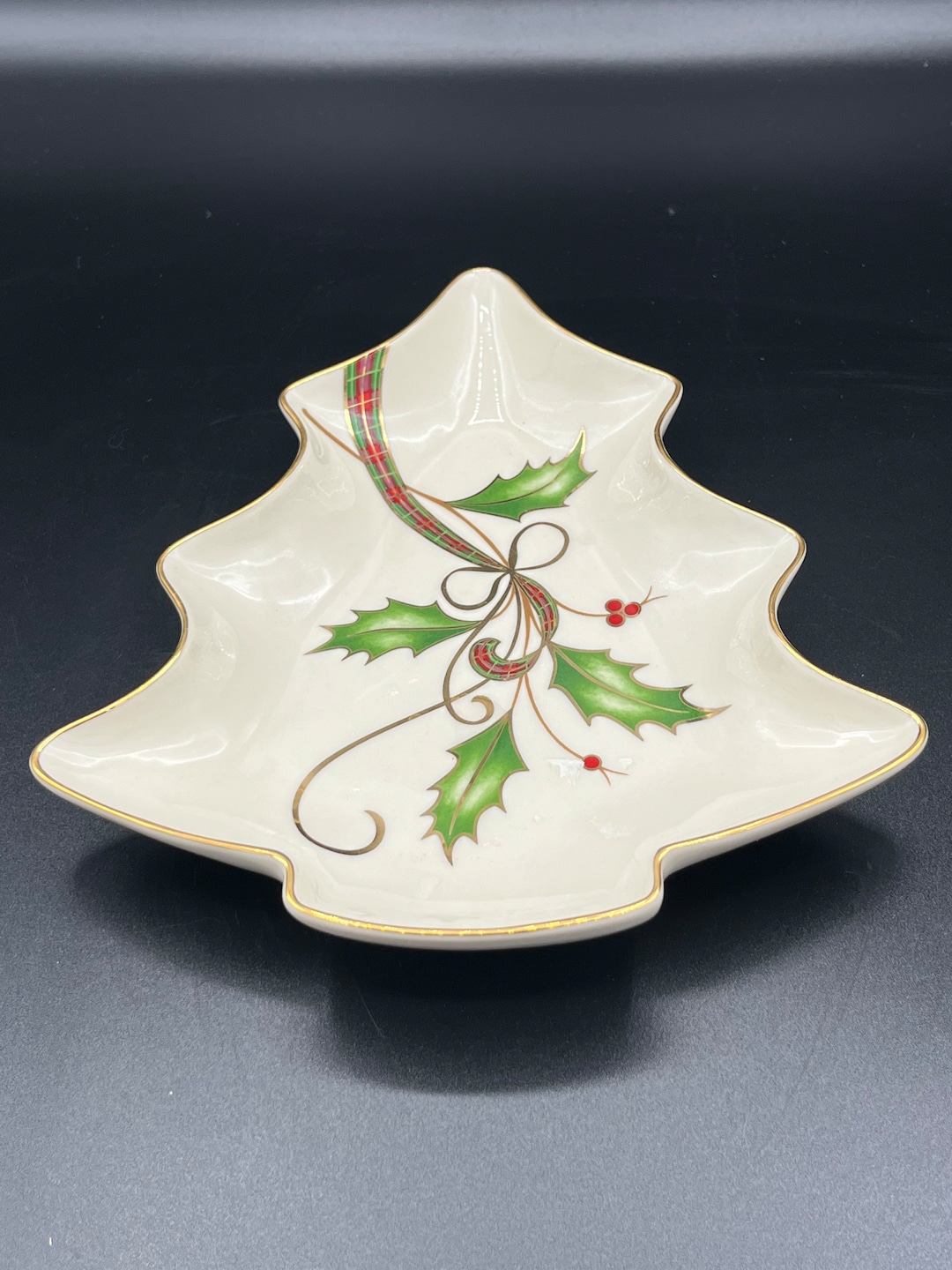 Lenox Christmas Tree Snack Tray Etsy