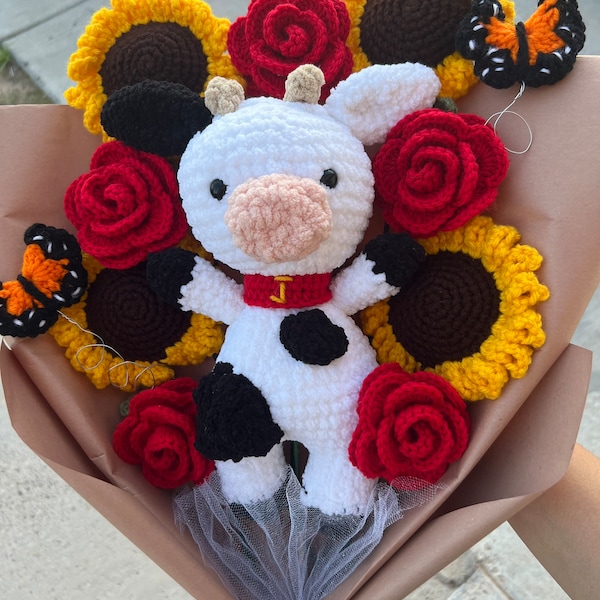 Cow Flower Bouquet Etsy