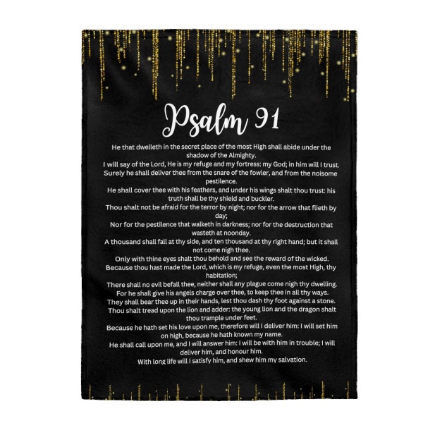 Velveteen Plush Blanket Psalm 91