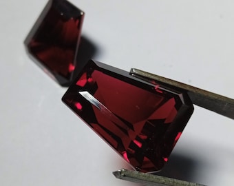 Blood Red Corundum Fancy Shape Pair 15x10x7MM Fantasy Cut Gemstone, Calibrated Loose Gemstone For Making Jewelry