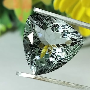 Herkimer Diamond Quartz: Luźny kamień szlachetny o szlifie bilionowym (18 x 18 x 10,70 mm)
