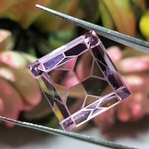 Pink Corundum Lab created Sapphire Square 12X12X7MM Fantasy Modern Cut Faceted Ring & Pendant Size Jewelry Making Loose Gemstone Birthstone
