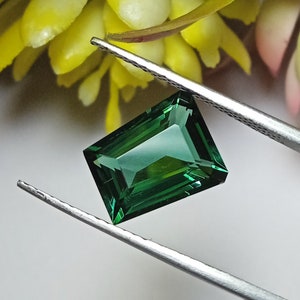 BEAUTIFUL 2.65Ct Color Change Alexandrite Fancy Shape 10X8X5.20MM Loose Gemstone Use For Jewelry Ring Size Gemstone Lab-Created Step Cut Gem
