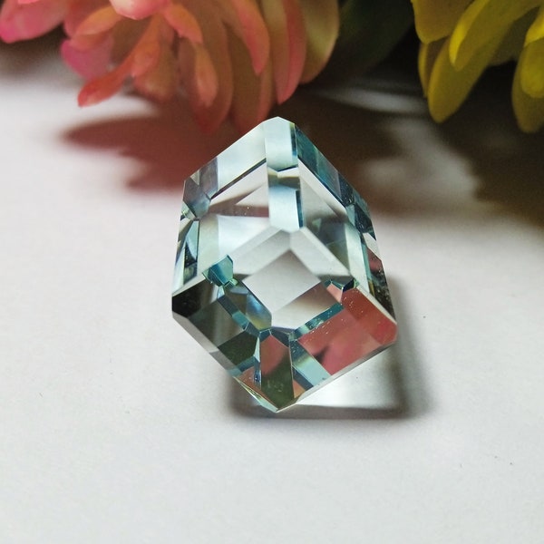 Natural Crystal Quartz CUBE Box 17X12X11MM beautiful Piece Jewelry Making Ring & Pendant Step Cut