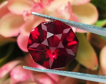 Rubí de laboratorio rojo sangre de paloma, piedra preciosa redonda de corte fantasía (12 mm)