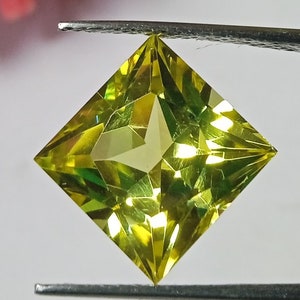 BEAUTIFUL! RING SIZE Natural Zirconia Princess Square Shape 10X10X7.15MM Prince Cut Loose Gemstone Jubilee Cut Gem
