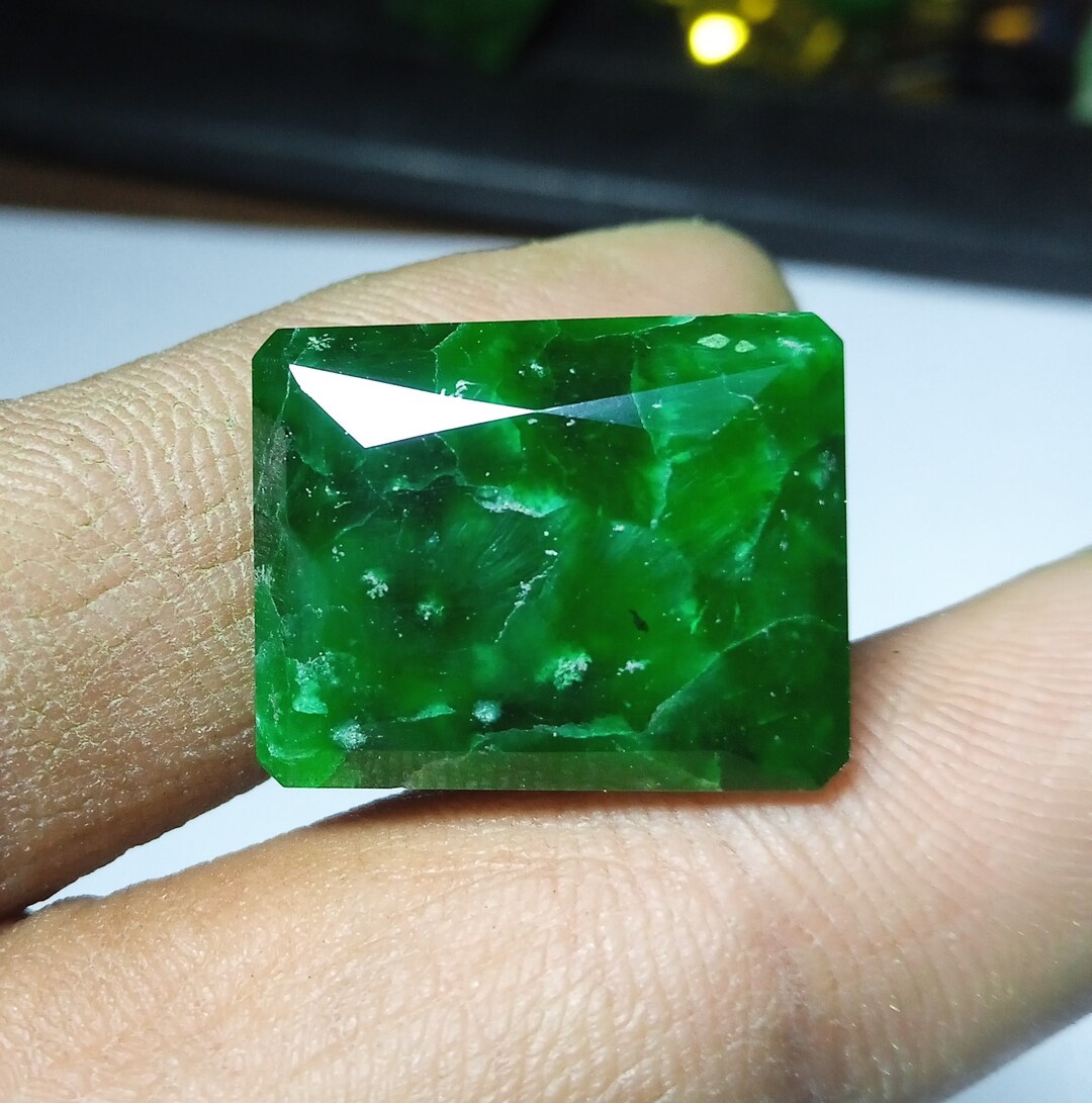 Natural Moonstone Emerald Shape 20X16X12MM Fantasy Cut Look Like