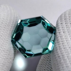 AAA Cubic Zirconia CZ Hexagon 12X12X6.50MM Rear Cut Fantasy Cut Beautiful like Ring & Pendant Size Loose Gemstone Birthstone