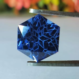 Tanzanite esagonale AAA: gemma sciolta a taglio fantasia da 11 carati