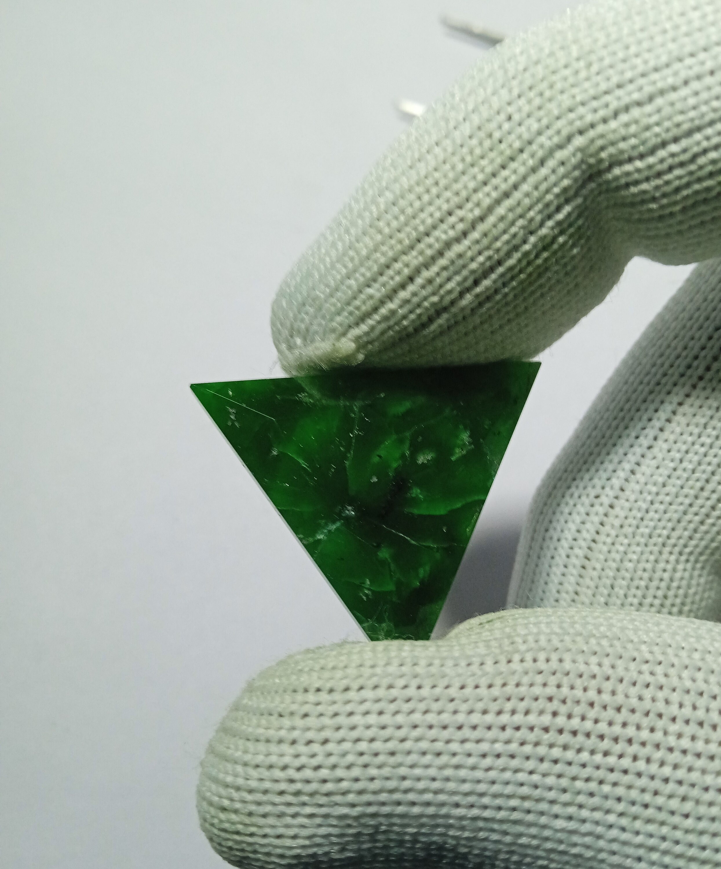 Green Triangle Moonstone, Fantasy Cut Gemstone (24X24X9.40MM) - Etsy