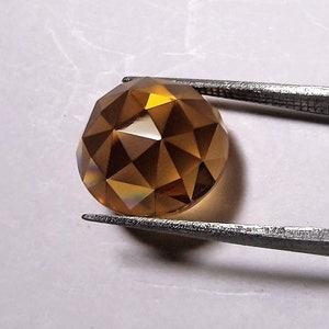 100% Natural Citrine Round 12X12X6MM Fantasy Cutting Rear Cut Ring Pendant Loose Gemstone Birthstone