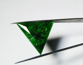 Natural Moonstone Triangle Shape 24X24X9.40MM Fantasy Cut Look Like Malachite & Emerald Stone Pendant Size Ring Making Loose Gemstone