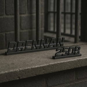 Personalized Gray Line (Corrections) Badge Name/Number