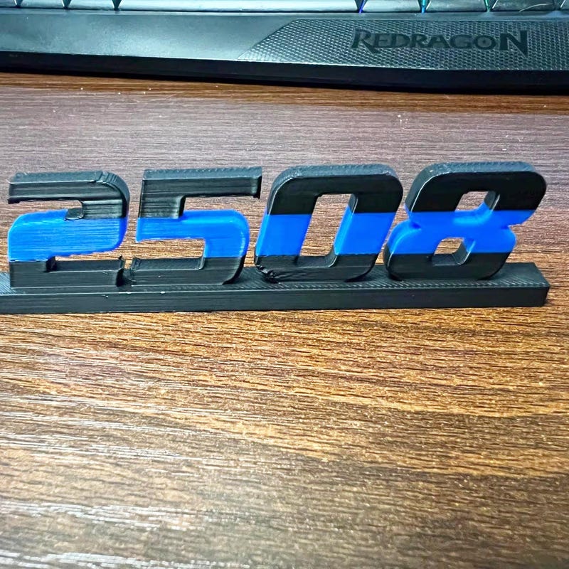 Personalized Blue Line Badge Name/Number