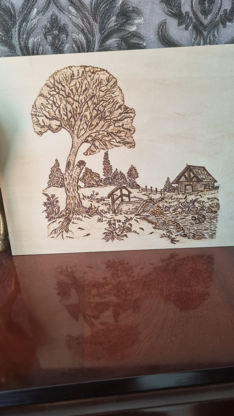 Pyrography Wood Artwork - Etsy