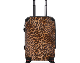 Stilvoller Reisekoffer mit Tiermuster und Leopardenmuster, Geschenk für Sie, Geschenk für Ihn, Geschenk für Mama, individuelles Design