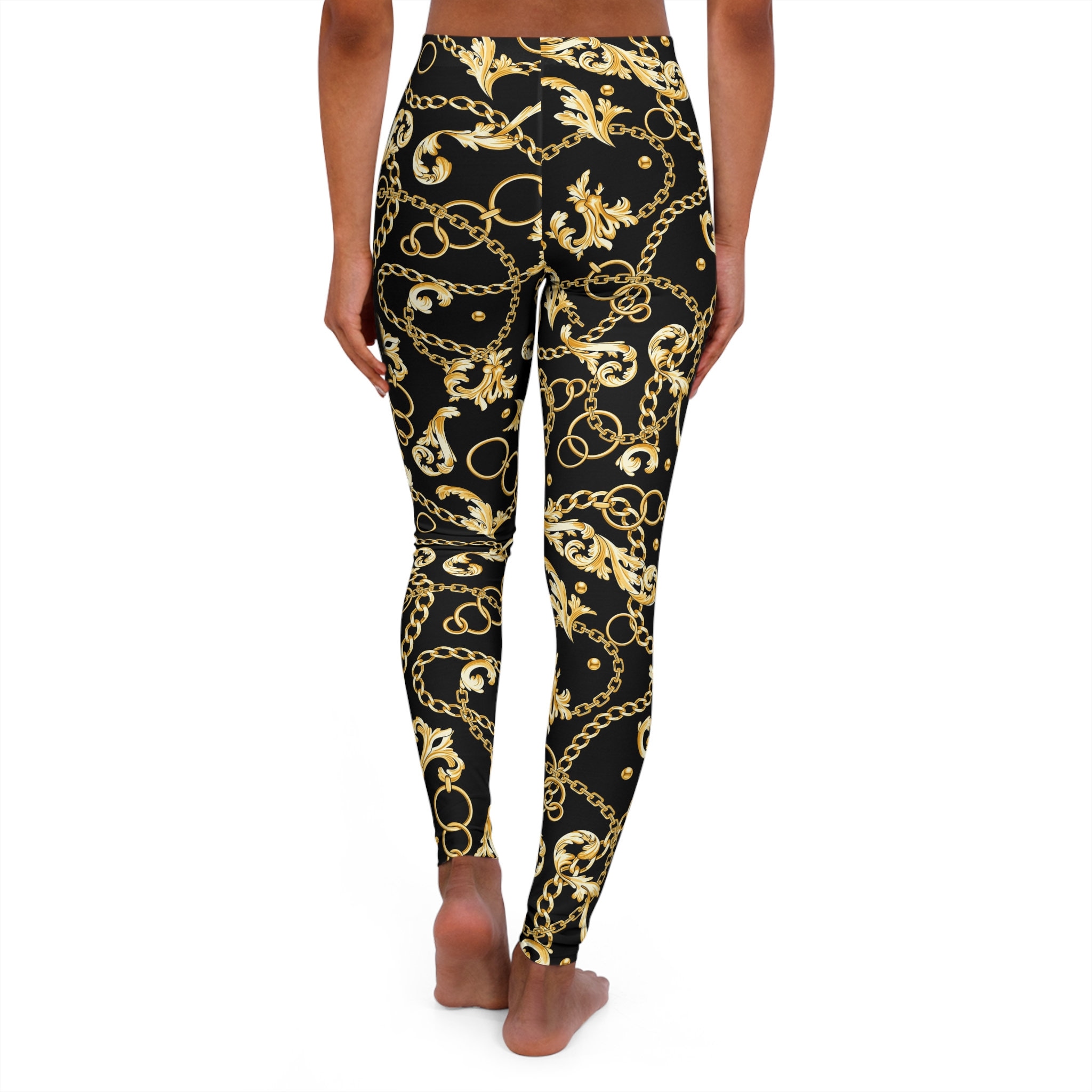 Klimt Gold Print Pattern Women Leggings