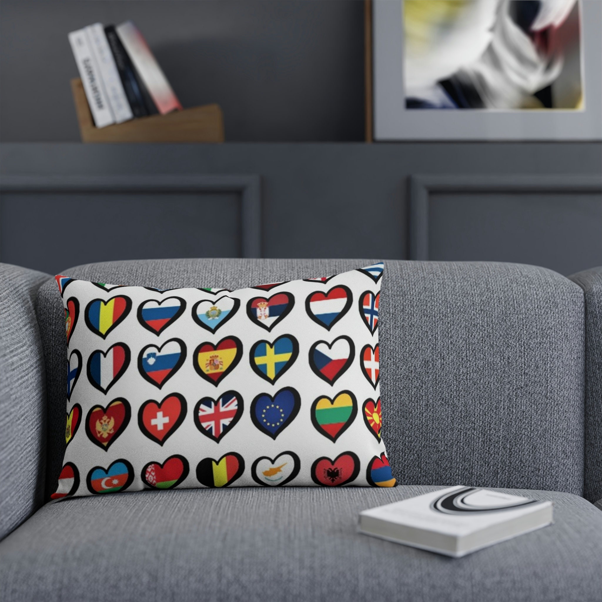 Eurovision Cushion, Flags, Eurovision Decor, Eurovision Party, Pillow